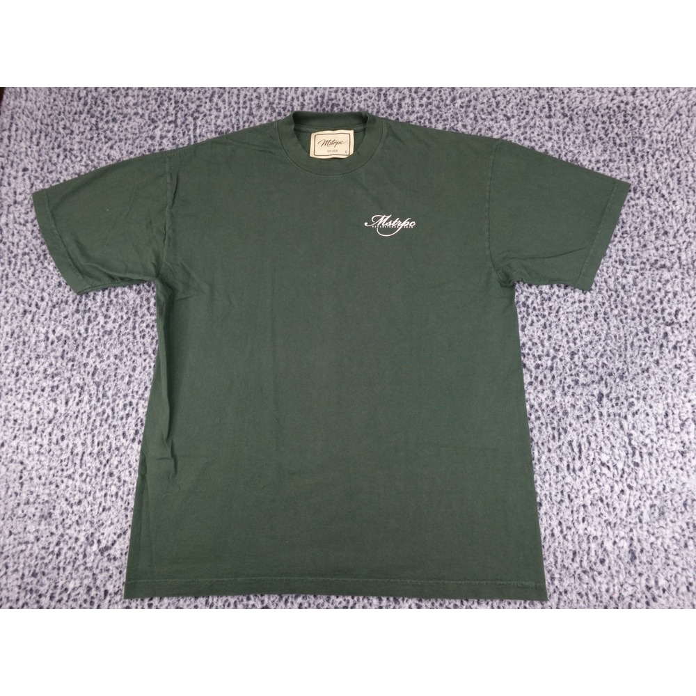 Mstrpc Graphic T-Shirt‎ Mens Size L Forest Green Good Script Logo Streetwear